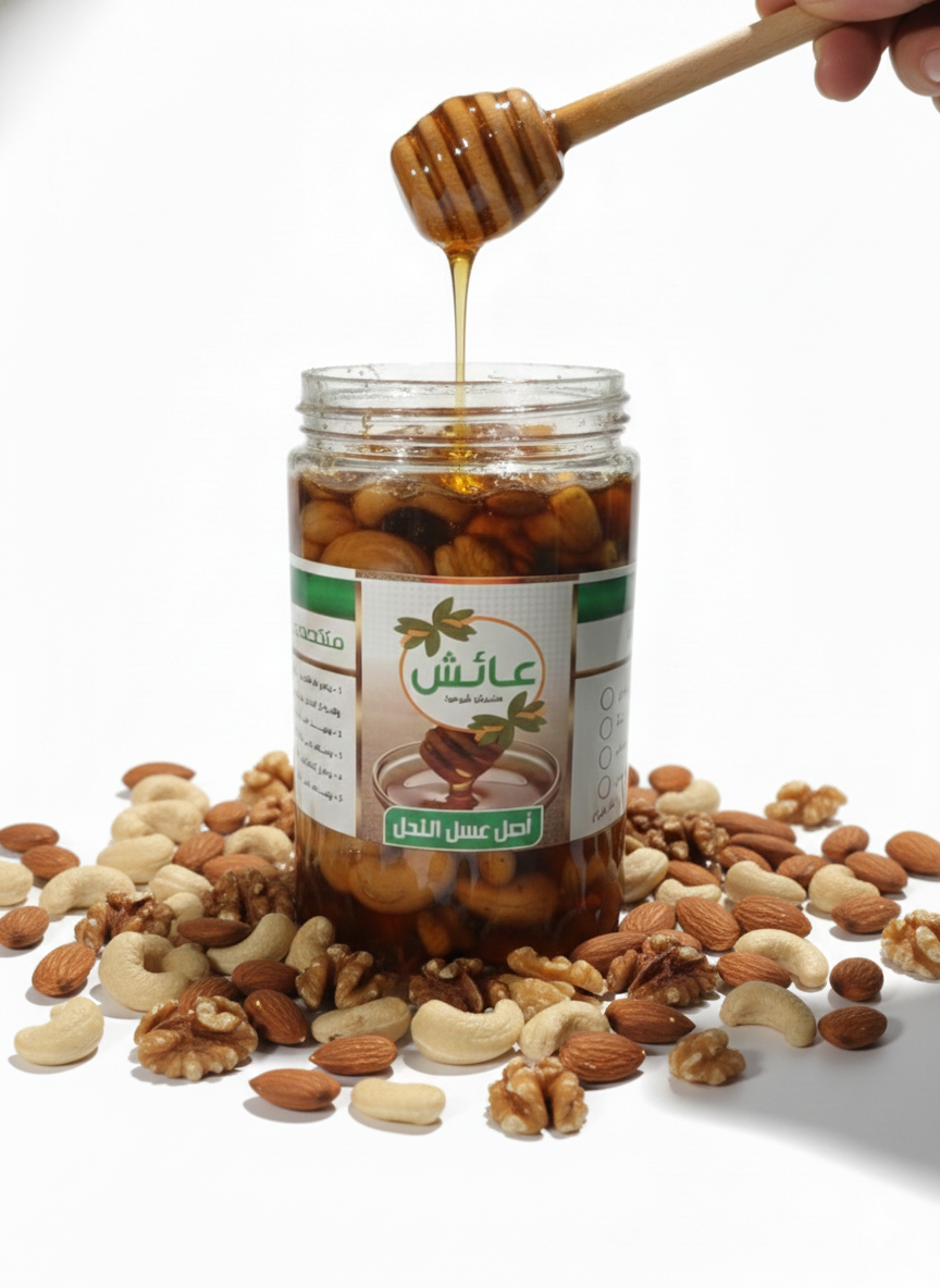 عسل نحل بالمكسرات