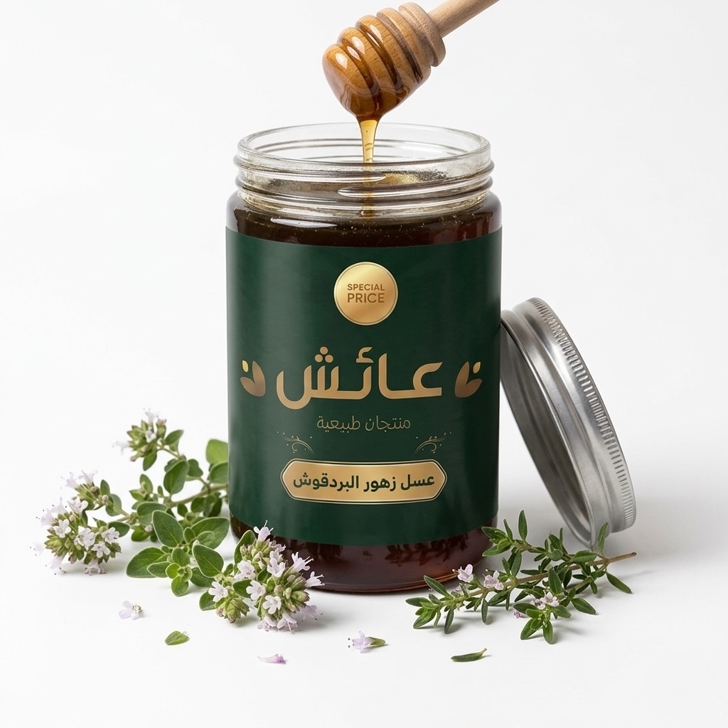 عسل نحل زهور البردقوش